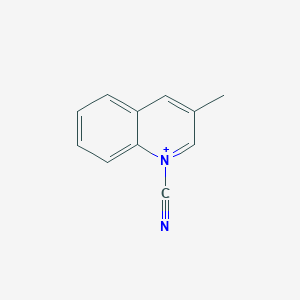 molecular formula C11H9N2+ B12815525 1-Cyano-3-methylquinolin-1-ium 