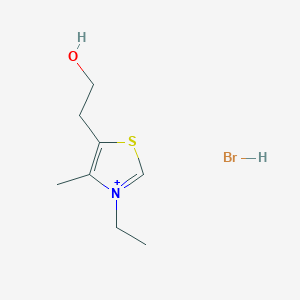 molecular formula C8H15BrNOS+ B12815560 2-(3-Ethyl-4-methyl-1,3-thiazol-3-ium-5-yl)ethanol;hydrobromide 