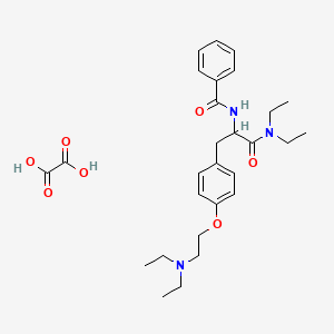 O-(2-Diethylaminoethyl)-N-benzoyl-DL-tyrosyl-diethylamide oxalate