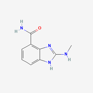 molecular formula C9H10N4O B12815588 2-(methylamino)-1H-benzo[d]imidazole-4-carboxamide 