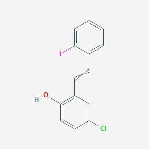 4-Chloro-2-[2-(2-iodophenyl)ethenyl]phenol