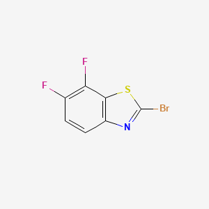 molecular formula C7H2BrF2NS B12815653 2-Bromo-6,7-difluorobenzo[d]thiazole 