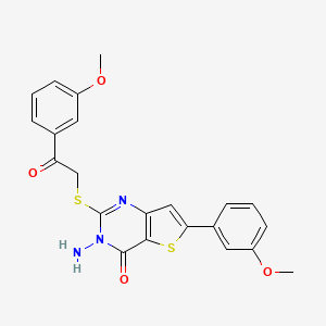 3-Amino-6-(3-methoxyphenyl)-2-((2-(3-methoxyphenyl)-2-oxoethyl)thio)thieno[3,2-d]pyrimidin-4(3H)-one