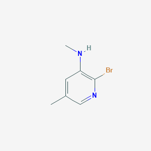 molecular formula C7H9BrN2 B12815709 2-bromo-N,5-dimethylpyridin-3-amine 