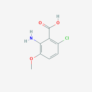 B1281572 2-Amino-6-chloro-3-methoxybenzoic acid CAS No. 67303-47-3