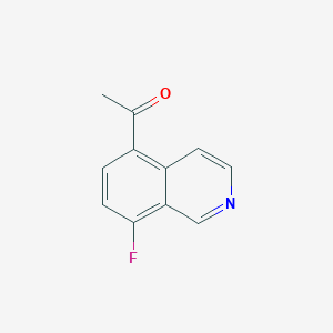 molecular formula C11H8FNO B12815739 1-(8-Fluoroisoquinolin-5-yl)ethan-1-one 