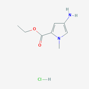 molecular formula C8H13ClN2O2 B1281575 4-氨基-1-甲基-1H-吡咯-2-甲酸乙酯盐酸盐 CAS No. 118438-51-0