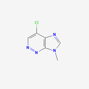 molecular formula C6H5ClN4 B12815787 4-Chloro-7-methyl-7H-imidazo[4,5-c]pyridazine CAS No. 53180-77-1