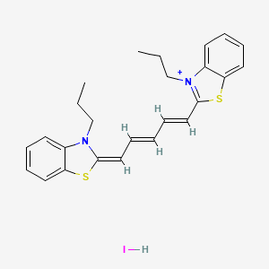 (2E)-3-propyl-2-[(2E,4E)-5-(3-propyl-1,3-benzothiazol-3-ium-2-yl)penta-2,4-dienylidene]-1,3-benzothiazole;hydroiodide