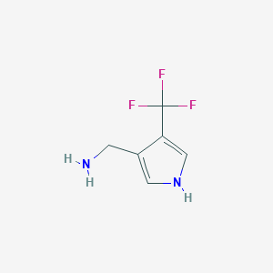 [4-(trifluoromethyl)-1H-pyrrol-3-yl]methanamine