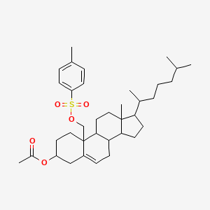 19-(((4-Methylphenyl)sulfonyl)oxy)cholest-5-en-3-yl acetate