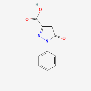 molecular formula C11H10N2O3 B12815862 5-Oxo-1-(p-tolyl)-4,5-dihydro-1H-pyrazole-3-carboxylic acid 