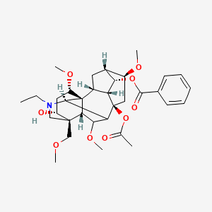 [(1S,2R,3R,4S,5R,6S,8R,10R,13R,14R,16S,17S)-8-acetyloxy-11-ethyl-14-hydroxy-6,16,18-trimethoxy-13-(methoxymethyl)-11-azahexacyclo[7.7.2.12,5.01,10.03,8.013,17]nonadecan-4-yl] benzoate