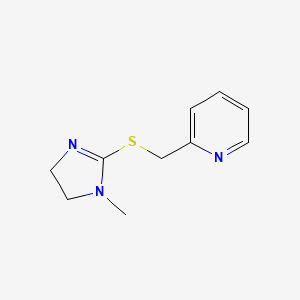 2-(((1-Methyl-4,5-dihydro-1H-imidazol-2-yl)thio)methyl)pyridine