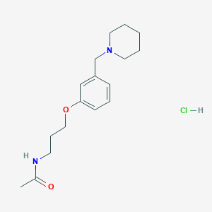 molecular formula C17H27ClN2O2 B12815919 N-(3-(3-(Piperidin-1-ylmethyl)phenoxy)propyl)acetamide hydrochloride 