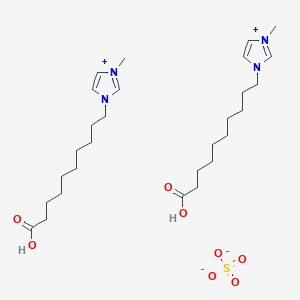 molecular formula C28H50N4O8S B12815921 3-(9-Carboxynonyl)-1-methyl-1H-imidazol-3-ium sulfate 