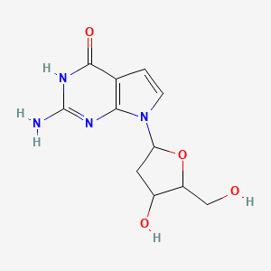 2-amino-7-[4-hydroxy-5-(hydroxymethyl)oxolan-2-yl]-3H-pyrrolo[2,3-d]pyrimidin-4-one