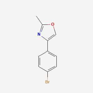 molecular formula C10H8BrNO B1281594 4-(4-Bromophenyl)-2-methyl-1,3-oxazole CAS No. 22091-49-2