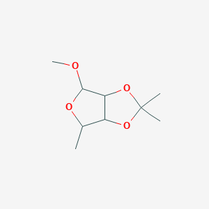 molecular formula C9H16O4 B12815951 (3aR,6R,6aR)-4-methoxy-2,2,6-trimethyltetrahydrofuro[3,4-d][1,3]dioxole 