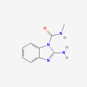 molecular formula C9H10N4O B12815956 2-Amino-N-methyl-1H-benzo[d]imidazole-1-carboxamide 