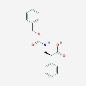 molecular formula C17H17NO4 B12815969 (S)-3-(((benzyloxy)carbonyl)amino)-2-phenylpropanoic acid 