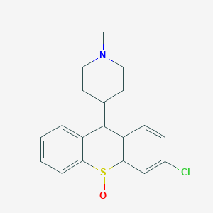 molecular formula C19H18ClNOS B12815972 3-Chloro-9-(N-methyl-4-piperidylidene)thioxanthene 10-oxide CAS No. 314-00-1