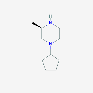 molecular formula C10H20N2 B12815977 (R)-1-Cyclopentyl-3-methyl-piperazine CAS No. 1187928-40-0