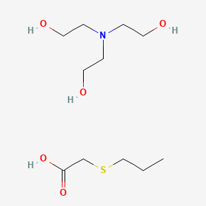 molecular formula C11H25NO5S B12815988 2-[bis(2-hydroxyethyl)amino]ethanol;2-propylsulfanylacetic acid CAS No. 87298-88-2