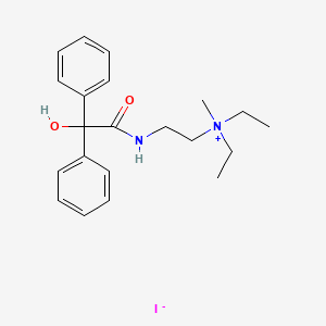 molecular formula C21H29IN2O2 B12815994 (2-Benzilamidoethyl)diethylmethylammonium iodide CAS No. 102214-85-7