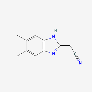 2-(5,6-dimethyl-1H-benzo[d]imidazol-2-yl)acetonitrile