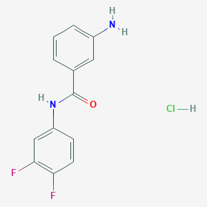 molecular formula C13H11ClF2N2O B12816063 3-Amino-N-(3,4-difluorophenyl)benzamide hydrochloride 