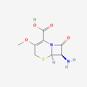 molecular formula C8H10N2O4S B1281609 (6R,7R)-7-amino-3-methoxy-8-oxo-5-thia-1-azabicyclo[4.2.0]oct-2-ene-2-carboxylic acid CAS No. 51803-38-4