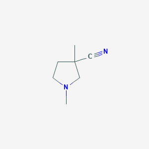 molecular formula C7H12N2 B12816090 1,3-Dimethylpyrrolidine-3-carbonitrile 