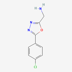 (5-(4-Chlorophenyl)-1,3,4-oxadiazol-2-YL)methanamine