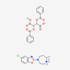 chloro-2-[(5R)-hexahydro-5-methyl-1H-1,4-diazepin-1-yl]benzoxazole (2S,3S)-2,3-bis(benzoyloxy)-Butanedioic acid salt