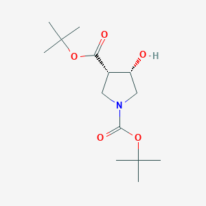 Cis-di-tert-butyl 4-hydroxypyrrolidine-1,3-dicarboxylate