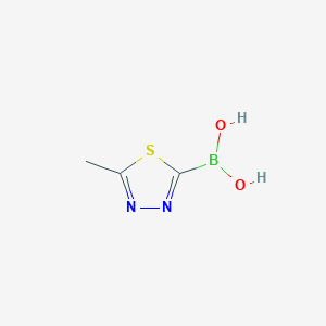 molecular formula C3H5BN2O2S B12816216 (5-Methyl-1,3,4-thiadiazol-2-yl)boronic acid 