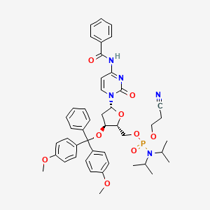 ((2R,3S,5R)-5-(4-Benzamido-2-oxopyrimidin-1(2h)-yl)-3-(bis(4-methoxyphenyl)(phenyl)methoxy)tetrahydrofuran-2-yl)methyl (2-cyanoethyl) diisopropylphosphoramidate