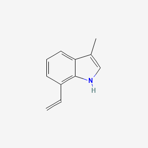 molecular formula C11H11N B12816257 3-Methyl-7-vinyl-1H-indole 