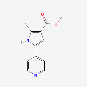 Methyl 2-methyl-5-(pyridin-4-yl)-1H-pyrrole-3-carboxylate