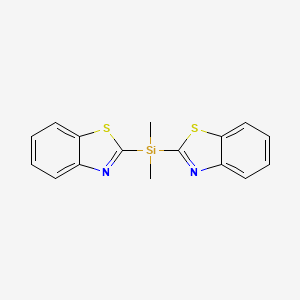 molecular formula C16H14N2S2Si B12816294 Bis(benzo[d]thiazol-2-yl)dimethylsilane 