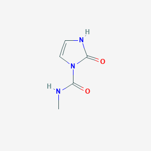 molecular formula C5H7N3O2 B12816339 2-Hydroxy-N-methyl-1H-imidazole-1-carboxamide 