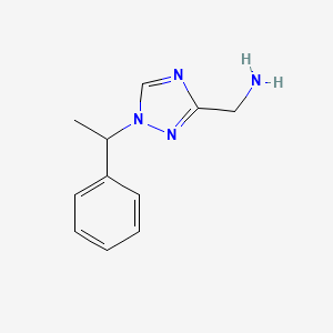 (1-(1-Phenylethyl)-1H-1,2,4-triazol-3-yl)methanamine