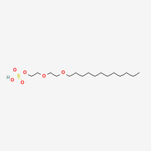 molecular formula C16H34O6S B12816370 Laureth-2 sulfate CAS No. 7577-59-5