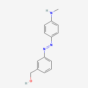 molecular formula C14H15N3O B12816376 3-((p-Methylaminophenyl)azo)benzyl alcohol CAS No. 69321-20-6