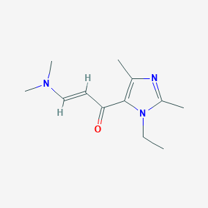 molecular formula C12H19N3O B12816382 3-(Dimethylamino)-1-(1-ethyl-2,4-dimethyl-1H-imidazol-5-yl)prop-2-en-1-one 