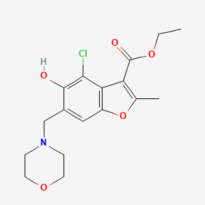 4-Chloro-5-hydroxy-2-methyl-6-(morpholinomethyl)-3-benzofurancarboxylic acid ethyl ester