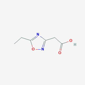 molecular formula C6H8N2O3 B12816412 2-(5-Ethyl-1,2,4-oxadiazol-3-yl)acetic acid 