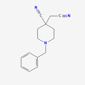 B1281645 1-Benzyl-4-(cyanomethyl)piperidine-4-carbonitrile CAS No. 86945-27-9