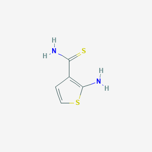 molecular formula C5H6N2S2 B12816452 2-Aminothiophene-3-carbothioamide 